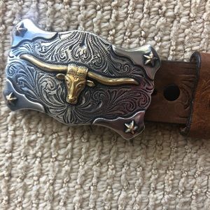 Boys Western leather belt